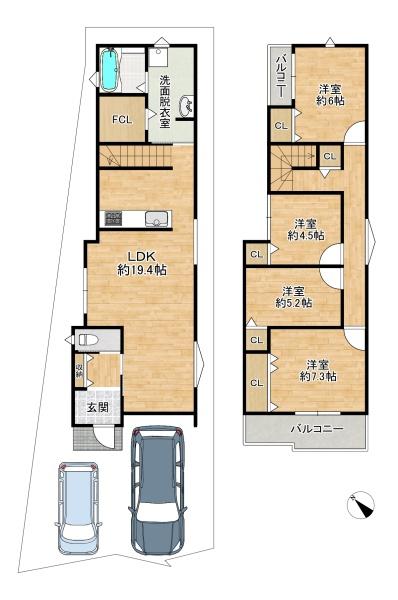 交野市星田３丁目の新築一戸建