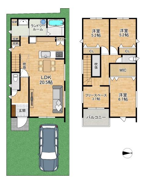 四條畷市美田町の売土地