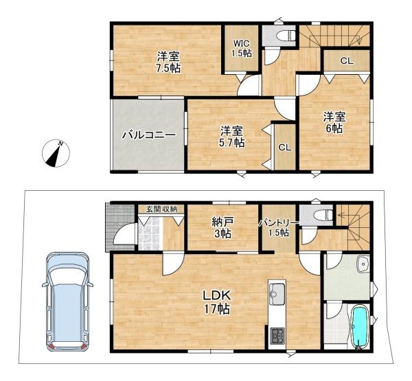 寝屋川市高宮2丁目の新築一戸建