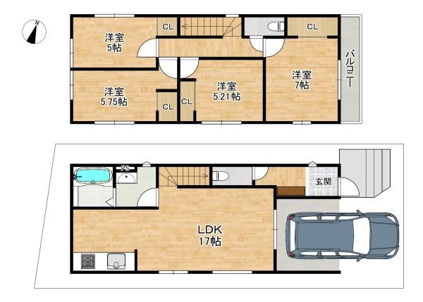 交野市私部４丁目の新築一戸建