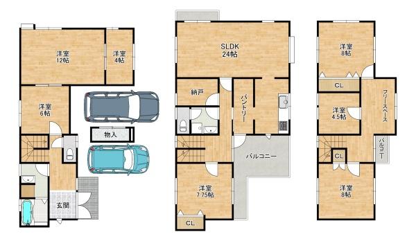 大東市中垣内７丁目の中古一戸建