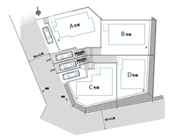 町田市成瀬2丁目 新築一戸建て(区画図)