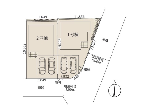 横浜市金沢区富岡西1丁目 新築一戸建て(区画図)