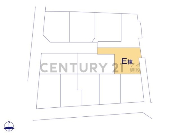 横浜市港北区篠原東2丁目 新築一戸建て(区画図)