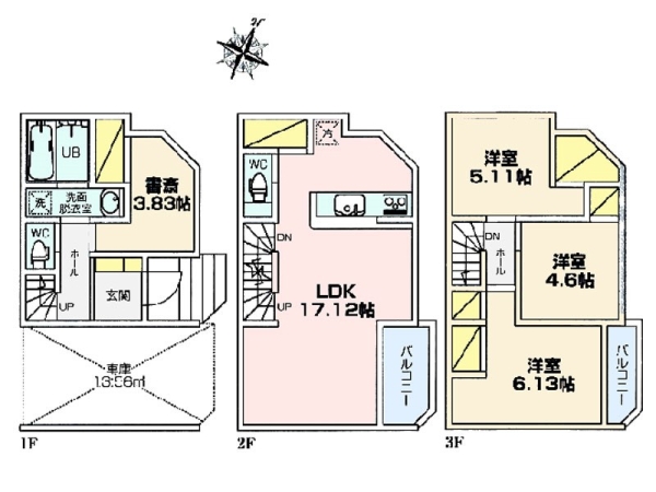 横浜市港北区綱島東５丁目　新築一戸建て