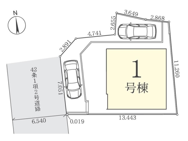 横浜市旭区四季美台 新築一戸建て(区画図)