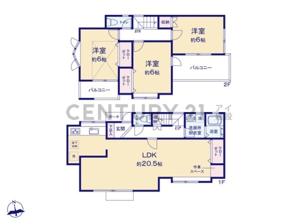 横浜市栄区中野町の中古一戸建て(間取り)