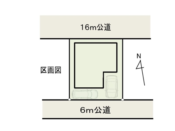 藤沢市稲荷1丁目の中古一戸建て(区画図)