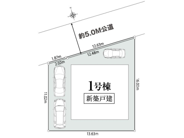 川崎市麻生区東百合丘1丁目 新築一戸建て(区画図)
