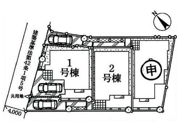 川崎市多摩区宿河原6丁目 新築一戸建て(区画図)