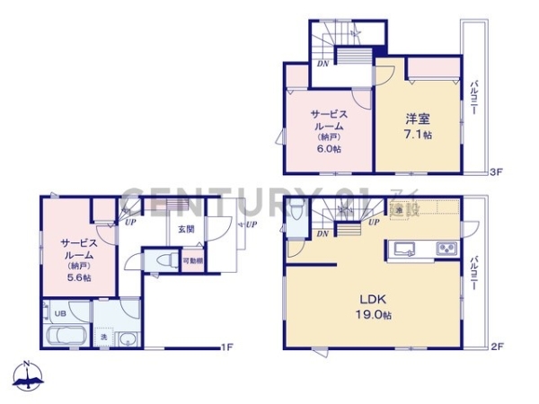 横浜市鶴見区東寺尾東台 新築一戸建て(間取り)