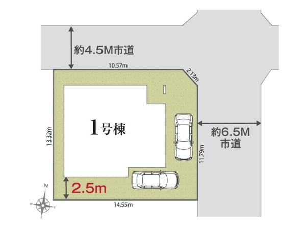 横浜市栄区上之町 新築一戸建て(区画図)