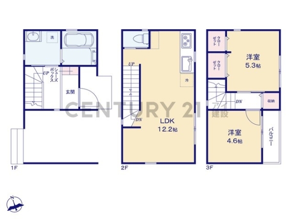 横浜市保土ケ谷区釜台町 新築一戸建て(間取り)