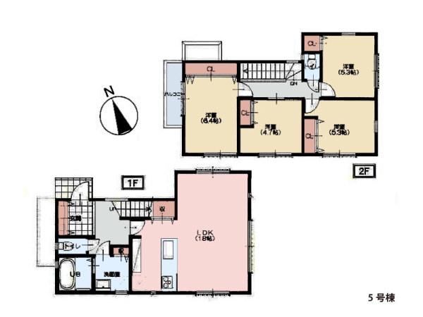 横浜市泉区和泉中央南2丁目 新築一戸建て(間取り)