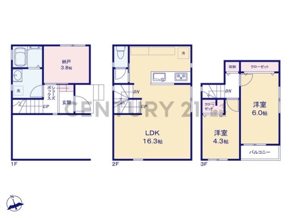 横浜市保土ケ谷区釜台町 新築一戸建て(間取り)