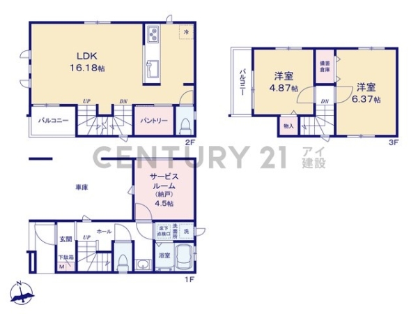 横浜市西区東久保町 新築一戸建て(間取り)