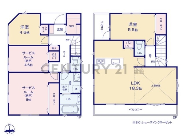 横浜市戸塚区上矢部町 新築一戸建て(間取り)