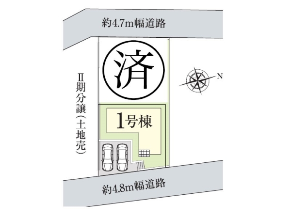 横浜市港南区日野南4丁目 新築一戸建て(区画図)