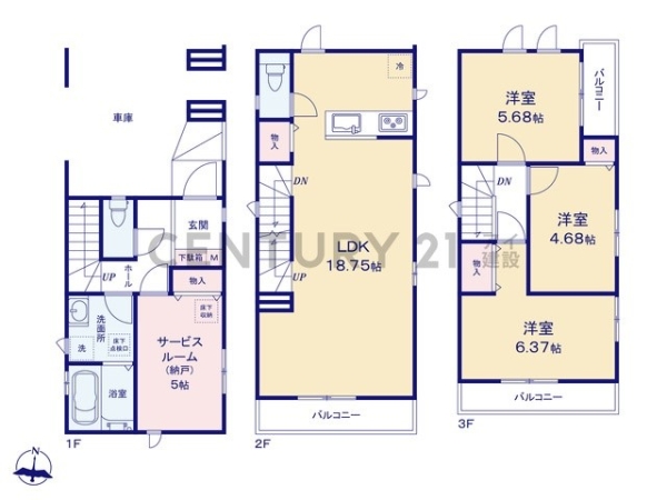 川崎市中原区上平間　新築一戸建て