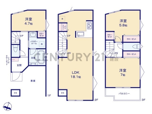 横浜市西区境之谷　新築一戸建て