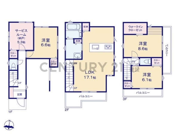 川崎市中原区小杉陣屋町１丁目　新築一戸建て