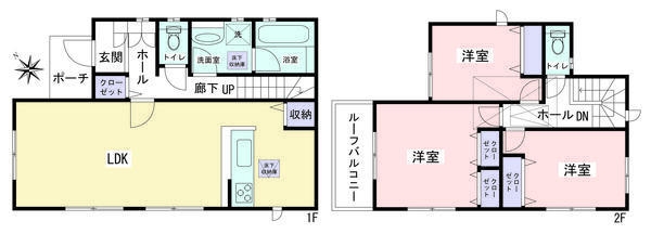 綾瀬市上土棚中２丁目　新築戸建　１号棟