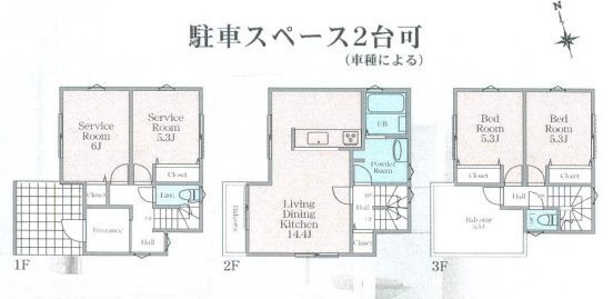 横浜市戸塚区上矢部町　新築戸建　全４棟　C号棟