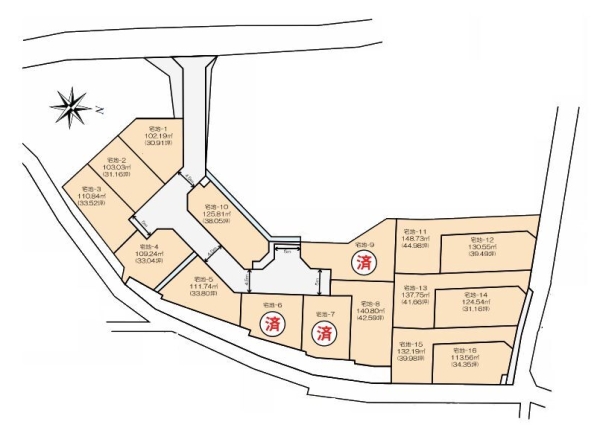 綾瀬市小園　売地　全16区画　02