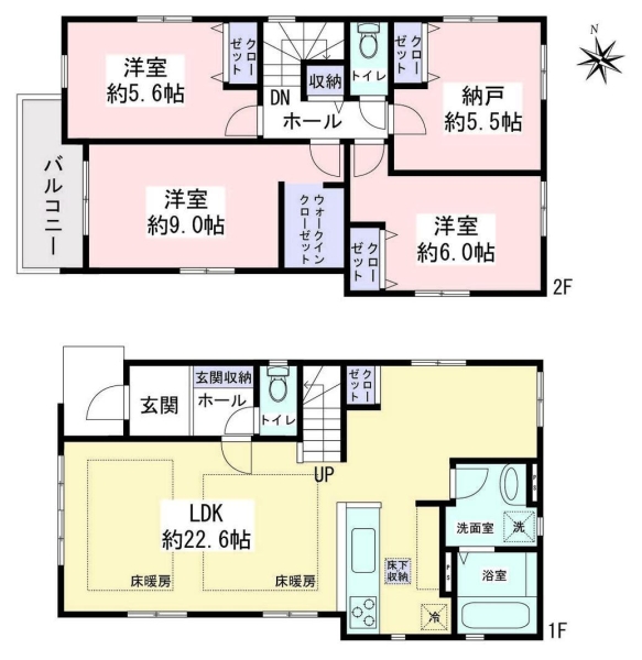 大和市渋谷4丁目　新築戸建　全6棟　1号棟