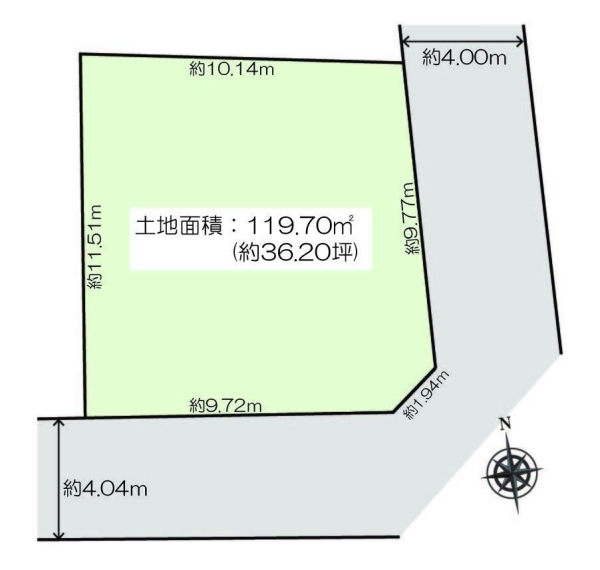 綾瀬市上土棚北5丁目　売地
