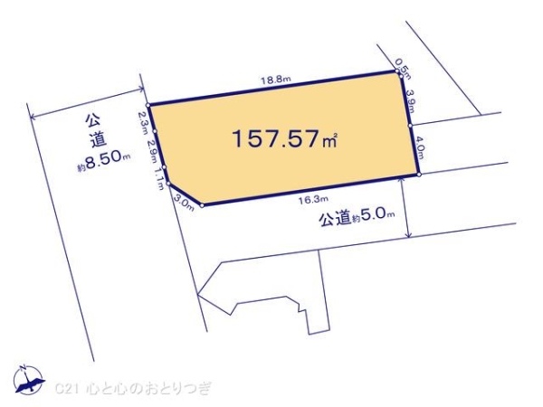 町田市上小山田町　建築条件なし売地　No3