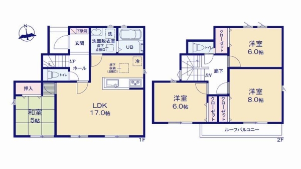 大和市上和田　新築戸建　全5棟　2号棟