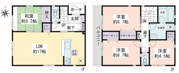 大和市桜森1丁目　新築戸建　全2棟　1号棟