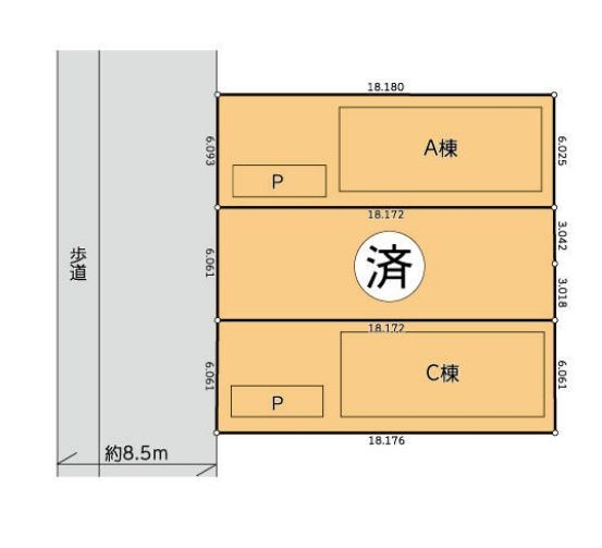 座間市東原2丁目　新築戸建　全3棟　C号棟