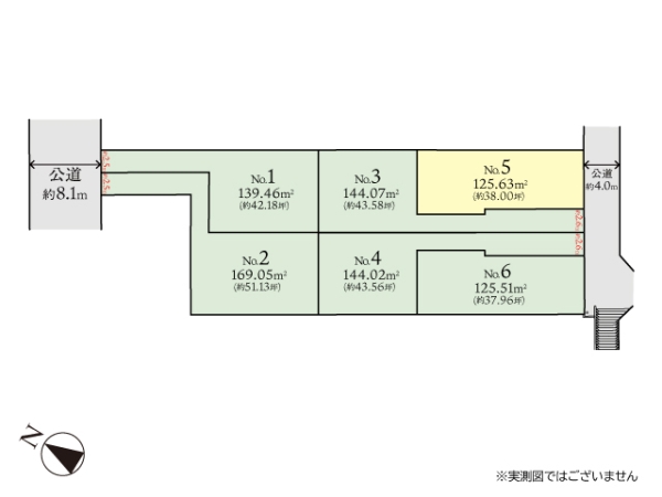 相模原市南区相武台3丁目　建築条件なし売地　No.5