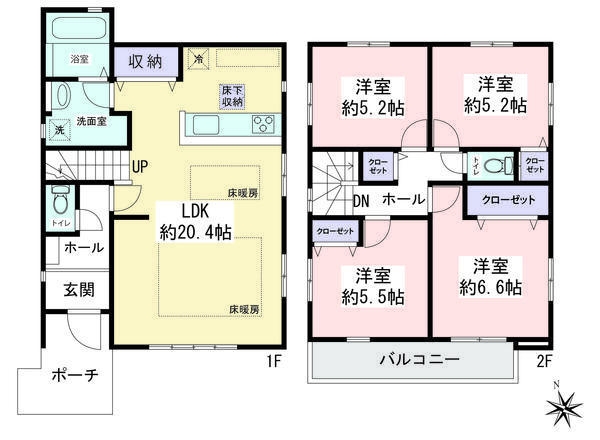 大和市下鶴間　新築戸建　全4棟　1号棟