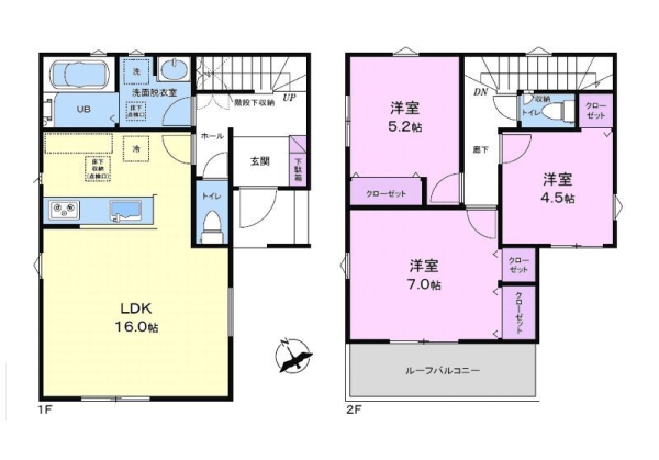 海老名市国分寺台4丁目　新築戸建　全2棟　1号棟
