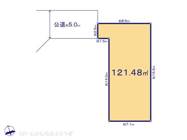 相模原市中央区淵野辺本町3丁目　建築条件付き売地　No5