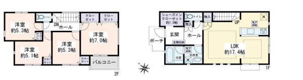 大和市福田2丁目　新築戸建全7棟　1号棟