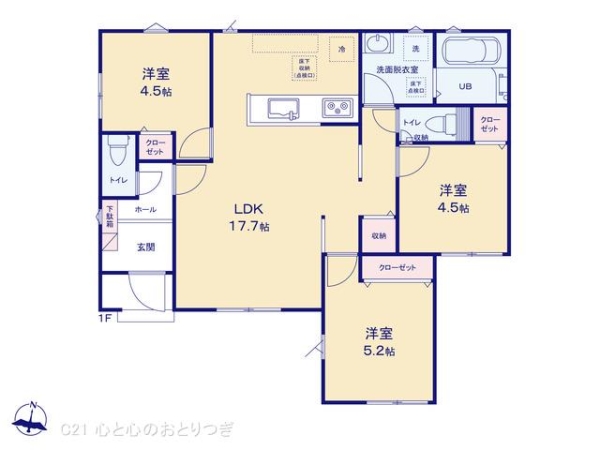大和市福田24　1期　新築分譲住宅　2号棟