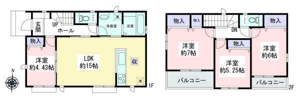 厚木市旭町5丁目　新築戸建　全3号棟　A号棟
