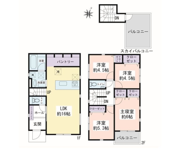 大和市上草柳6丁目　新築戸建第2期　全8棟　3号棟