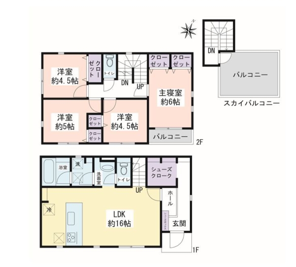 大和市上草柳6丁目　新築戸建第2期　全8棟　2号棟
