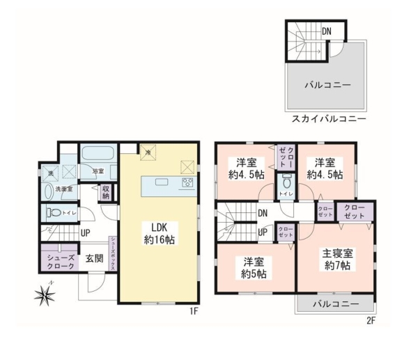 大和市上草柳6丁目　新築戸建第2期　全8棟　1号棟