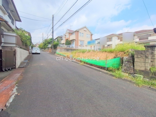 町田市東玉川学園1丁目の土地(前面道路含む現地写真)