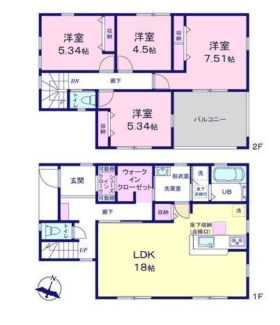 大和市西鶴間７丁目　新築戸建　全8棟　4号棟