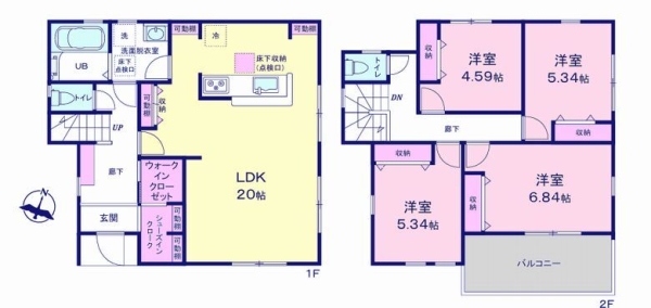 大和市西鶴間７丁目　新築戸建　全8棟　1号棟