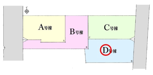大和市福田8丁目 新築戸建 全4棟 D号棟(区画図)