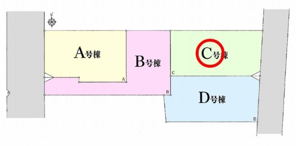 大和市福田8丁目 新築戸建 全4棟 C号棟(区画図)