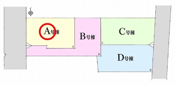 大和市福田8丁目 新築戸建 全4棟 A号棟(区画図)